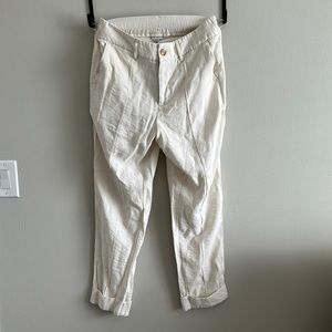 A New Day off white linen capris